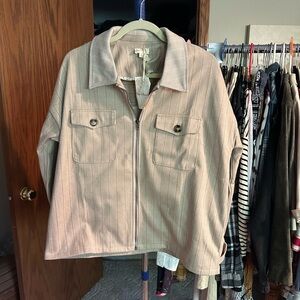 Hem and Threass utility Women's Beige Jacket NWT